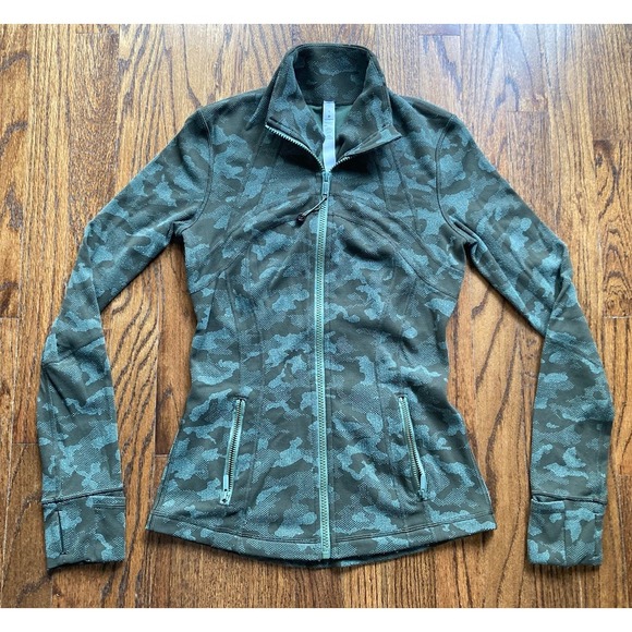 lululemon athletica Jackets & Blazers - Lululemon Define Jacket Womens Size 4 Camouflage Olive Green Heritage Full Zip